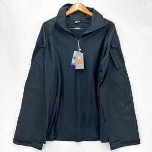 KRYDEX G3 Combat Shirt Long Sleeve Tactical Elbow Pads Tops Black Airsoft 2XL